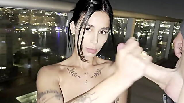 Argentine Model is Fucked on a Balcony in Miami