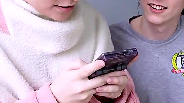 Nerdy Femboy Sucks And Slobbers On Dick In A Shark Hoodie -