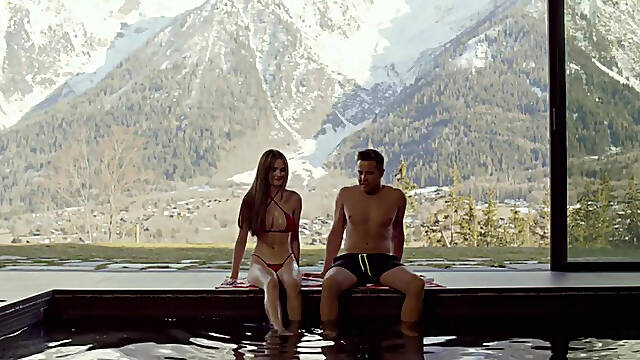 VIXEN Ski bunny Sonya has passionate sex in the Alps