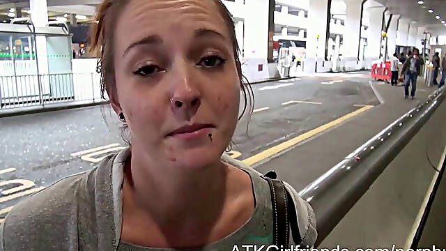 POV Vacation with Ashley Stone in London gets her a hairy pussy creampie