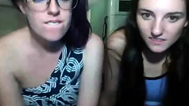 Two girls flashing on cam