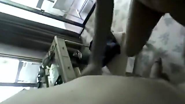 Hot Indonesian Maid In Singapore Fucks On The Balcony