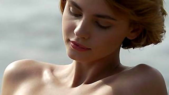 Short-haired goddess Ariel A presents her impossibly sexy curves