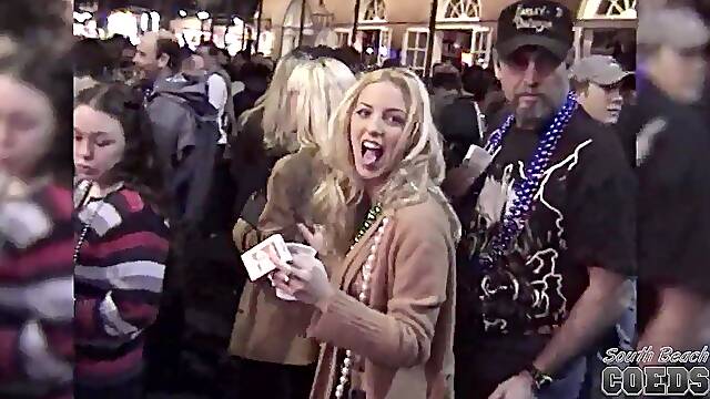 Vintage Mardi Gras Home Video With Some Flashing - SouthBeachCoeds