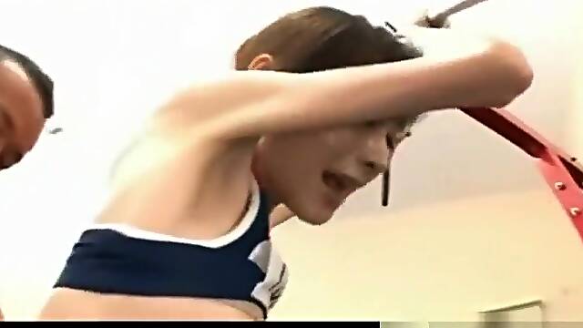 Anorexic japanese working out and fucking