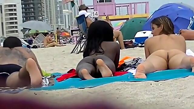 EXHIBITIONIST WIFE #98- HEATHER TAKES HER HUBBY HER GIRLFRIEND TO THE NUDE BEACH! VOYEUR POV