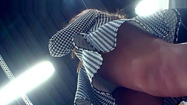 Upskirt Of Cute Chick Chooses Glasses