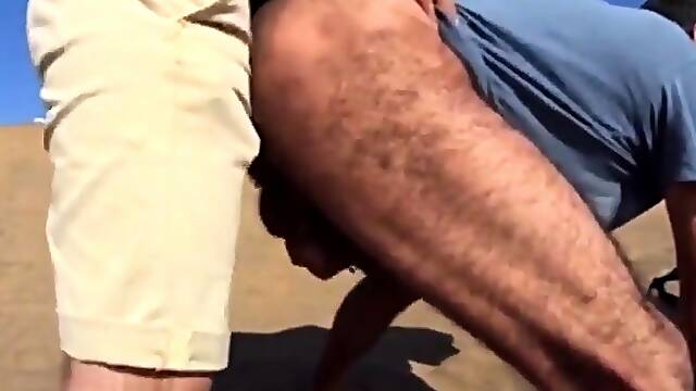 Bareback Outdoor Adventure With A Stranger On A Dune