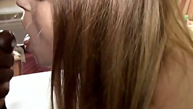 Young wife takes 2 bbcs while husband films
