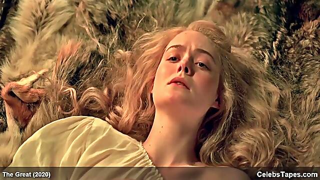 Elle Fanning is watching a hot video