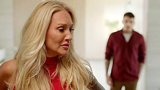 Big-Tits MILF Maid Vivianna De Silva Seduces Young Victor Ray with Deep-Throat Blowjob,