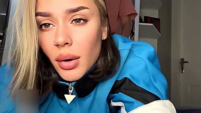 Her only job is to give him a sloppy blowjob and ride his huge cock