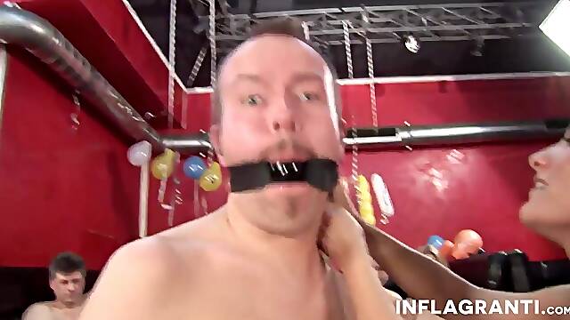 INFLAGRANTI - Nasty swinger gets donk smacked
