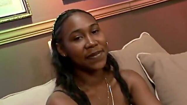 Busty ebony girl loves hard pricks