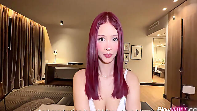 18yo Redhead First Casting Nervous Girl Ends Up Loving Deepthroat!