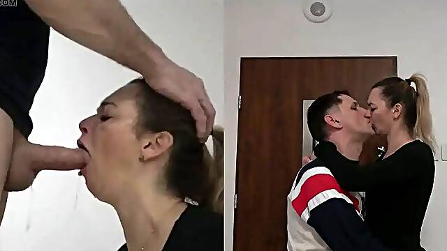 Lucky Cucky A kiss with my husband after a hard day at work 4k