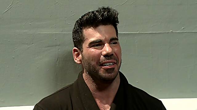 Bound in Public. Muscled DJ tied to the toilet and ass fucked in front of a horny crowd