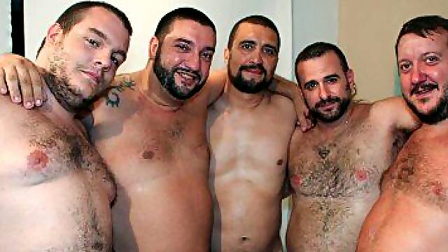 Spanish Bears Bukkake Gangbang - BearFilms