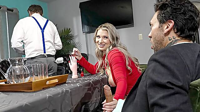 BRAZZERS Busty Wife Emily Right rather interested in big cocks than inventions