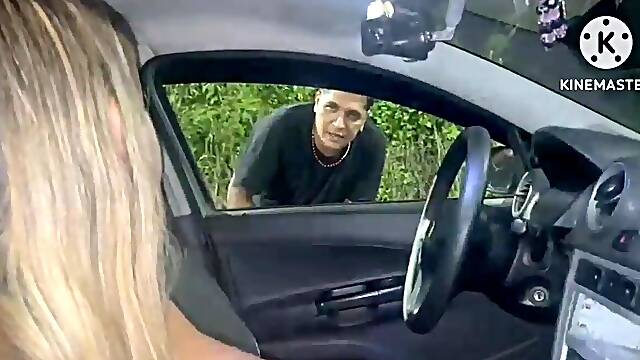 WIFE CHEATING ON CUCKOLD WITH A HUGE BLACK MAN IN THE MIDDLE OF THE STREET AFTER THEY RAN OUT OF GASOLINE ️ AND THE CUCKOLD STILL THANKED THE EATER