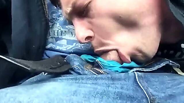 Outdoor Blowjob and Swallow with a Handsome Stranger