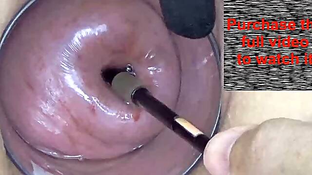Mature Milf Cervix Play with Endoscope Japanese Cam into Uterus
