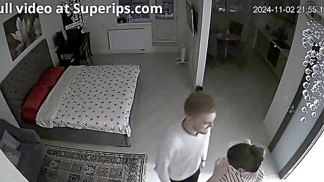 IPCAM – Ukrainian girl swallows all the cum