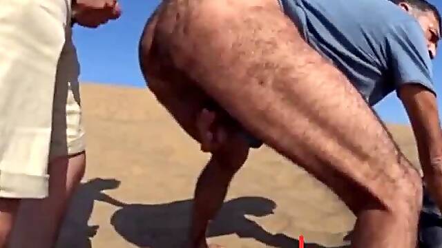 Bareback Outdoor Fun with a Stranger on a Dune