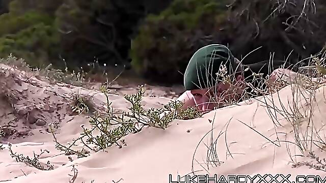 Stella Cox went to the beach to relax and ended up fucking a handsome stranger