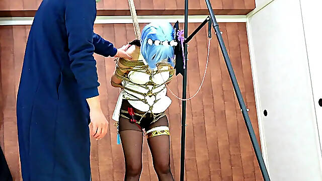 Locked Chastity Belt sparks wild standing sex session