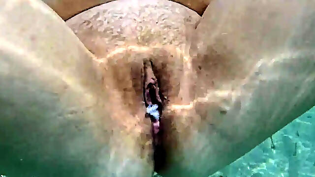 Mature wife fills wet pussy with multiple creampies at the beach