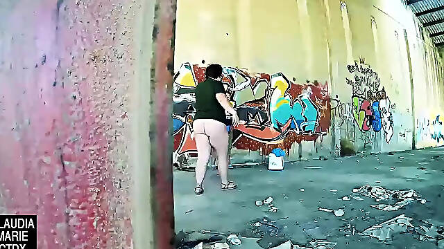 Public Cumshot Fiesta with Big-Titted Babe