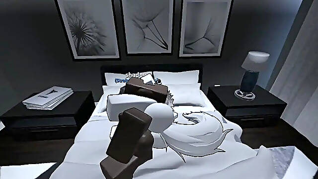Big cocked BBC rough fucks big-titted slut in Roblox game