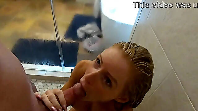 Spying on Friends Wife in Shower Leads to Hot Blowjob and Creampie