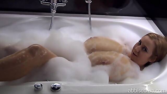 Abbi Bubble Bath And Soapy Humongous Tits