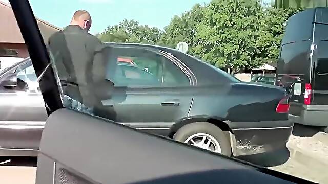 German lady in leather gifs blowjob