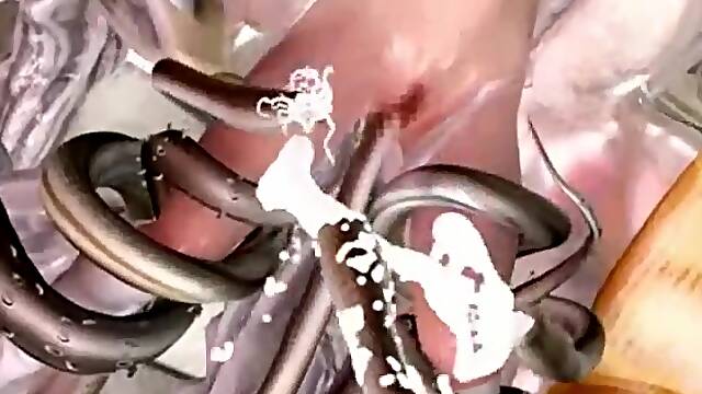 3D Cutie Acquires Group-Fucked by Alien Tentacles!