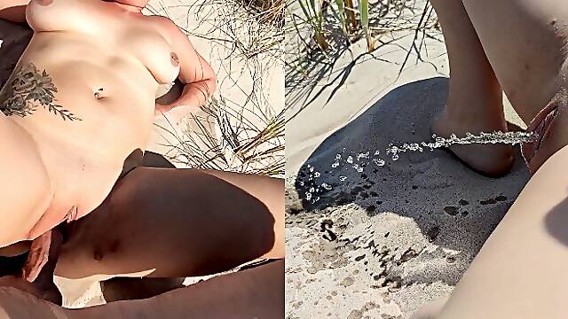 At The Public Nudist Beach, A Stranger Fucks Me Before I Take A Piss