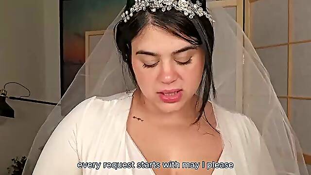 New wife locks your cock, and cucks you on your wedding night! Teaser