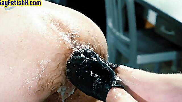 Double anal fisting session for pathetic bottomless submissive
