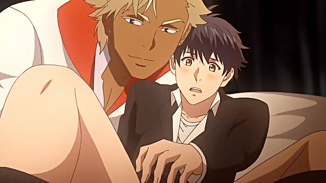 Fiery prince claims bride with soft yaoi kisses & deep loving gay animation sex