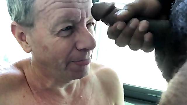 Old Fag Sucks Black Dick