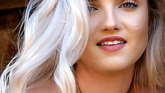Petite blond 18-year-olds dancing and posing in lingerie