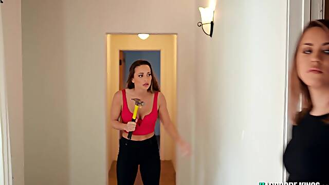 Intruder shagging blind stunning widow