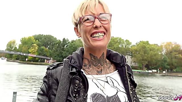 Inked punk old lady hot porn video