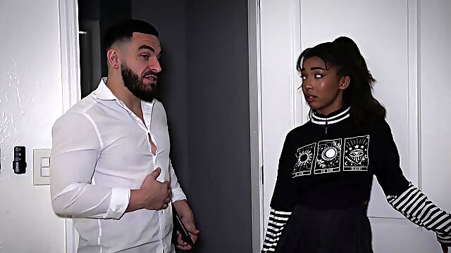 Hardcore fucking in the bedroom with hot ass ebony Malina Melendez