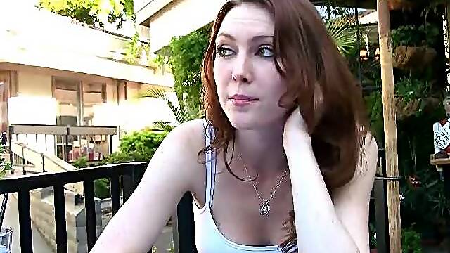 Lovely Redhead Showing Pussy Under Sexy Mini Skirt