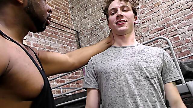 White bottom prisoner gets fucked in jail by a big black cock