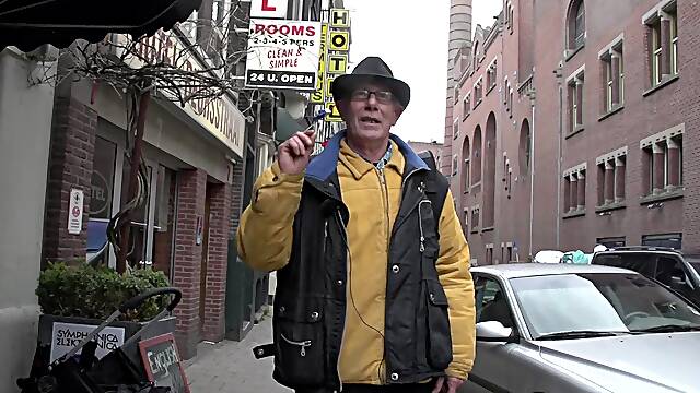 Cute Amsterdam hooker works the guy and makes him cum