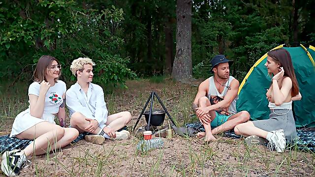 Kinky anal sex during camping with ass eating hottie Funky Town